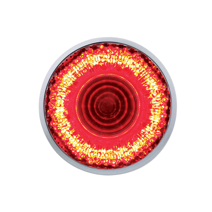 9 LED 2" Round Mirage Light (Clearance/Marker) - Red Led/Clear Lens (Bulk) - View 1