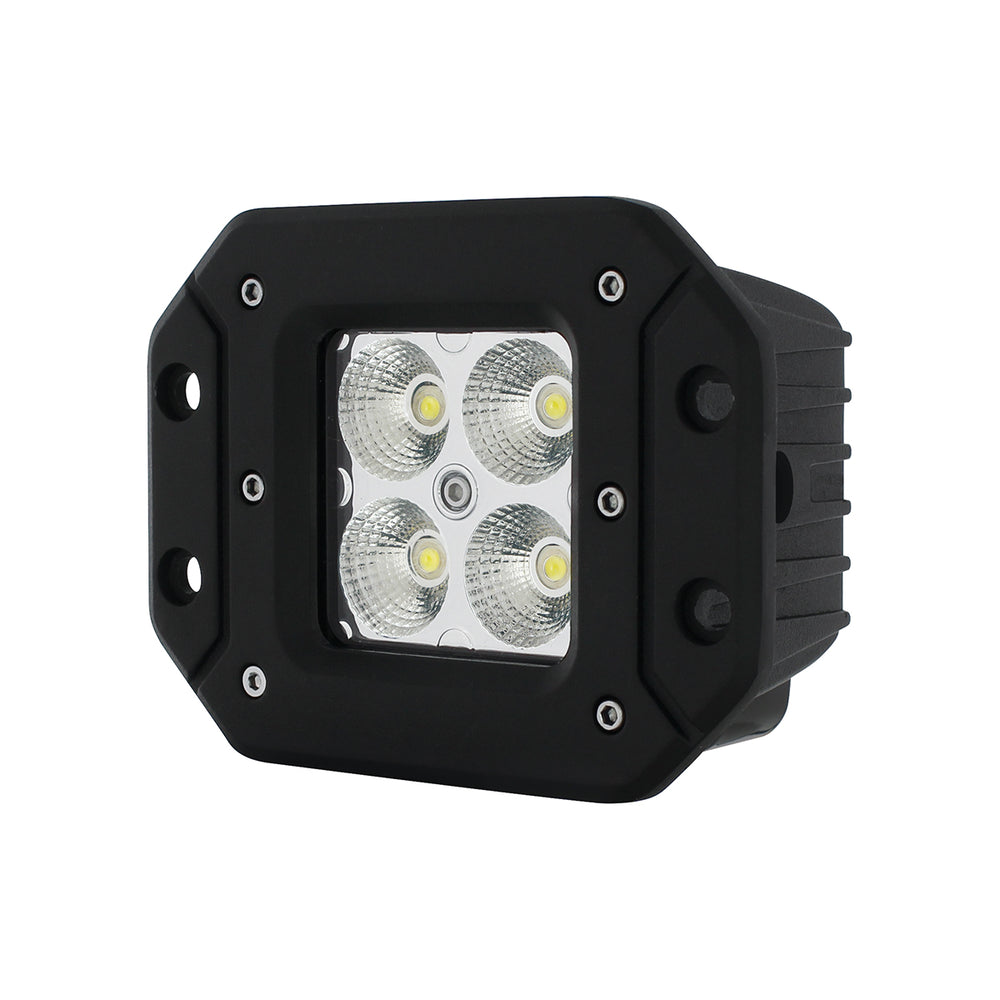 4 High Power LED Flange Mount Work Light - Flood Light - View 2