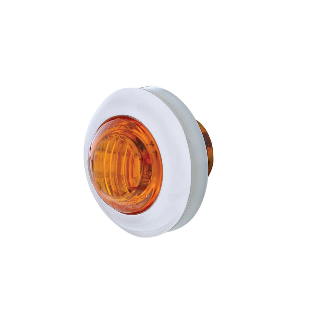 3 LED Dual Function 3/4" Mini Auxiliary/Utility Light With Bezel &amp; Washer - Amber LED/Amber Lens - View 3