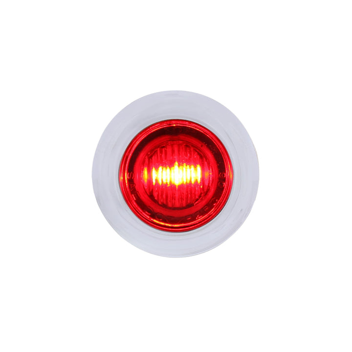 3 LED Dual Function 3/4" Mini Auxiliary/Utility Light With Bezel &amp; Washer - Red LED/Red Lens - View 1