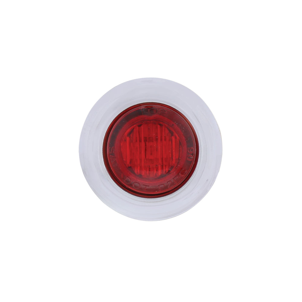 3 LED Dual Function 3/4" Mini Auxiliary/Utility Light With Bezel & Washer - Red LED/Red Lens - View 2