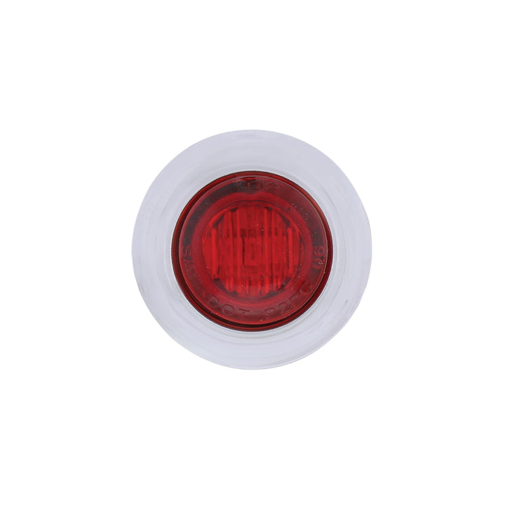 3 LED Dual Function 3/4" Mini Auxiliary/Utility Light With Bezel &amp; Washer - Red LED/Red Lens - View 2