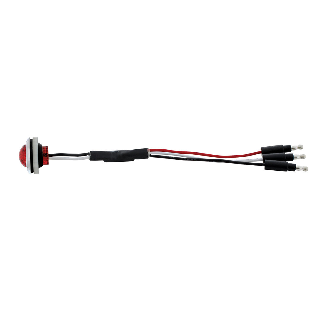 3 LED Dual Function 3/4" Mini Auxiliary/Utility Light With Bezel &amp; Washer - Red LED/Red Lens - View 4