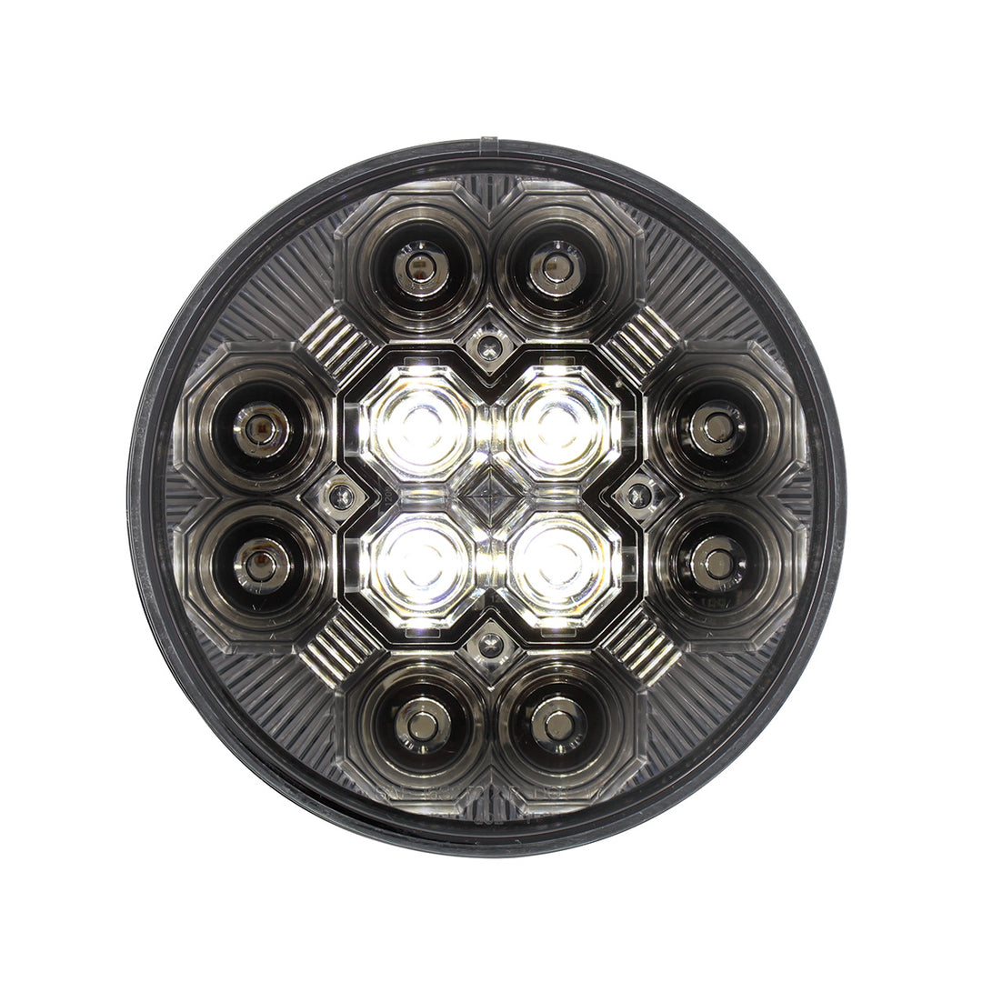 4" Round Combo Light With 12 LED Stop, Turn &amp; Tail &amp; 16 LED Back-Up - Red LED/Clear Lens - View 2