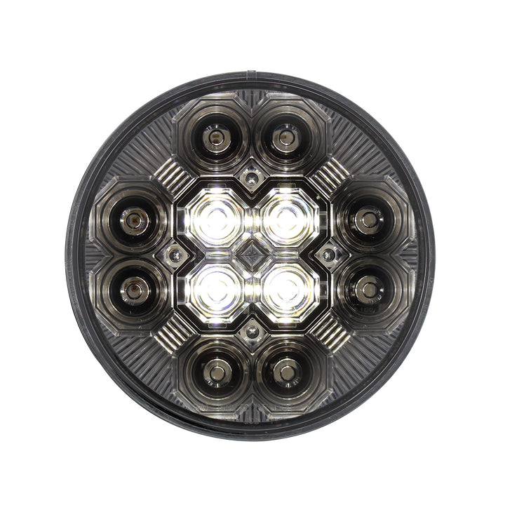 4" Round Combo Light With 12 LED Stop, Turn &amp; Tail &amp; 16 LED Back-Up - Red LED/Clear Lens - View 2