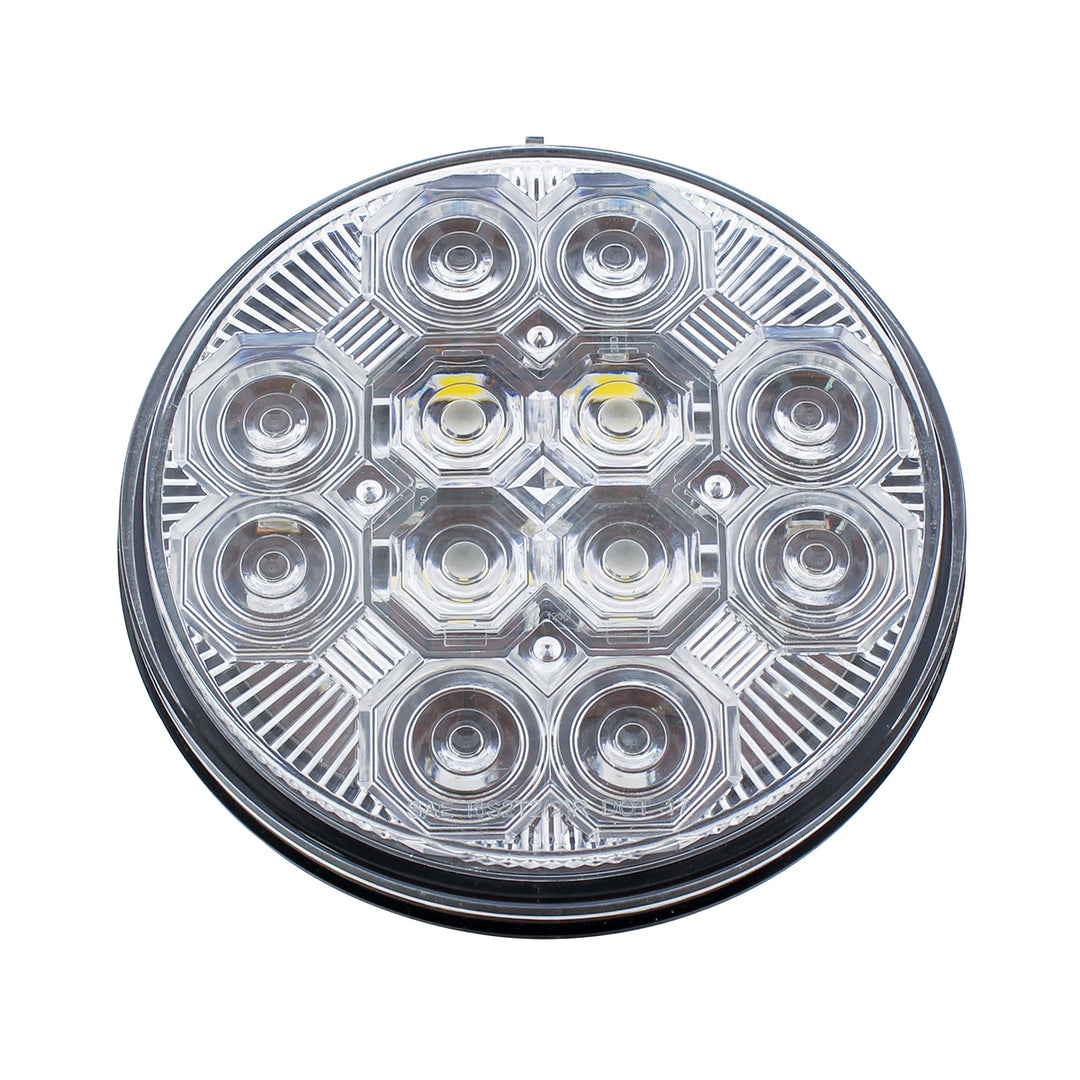 4" Round Combo Light With 12 LED Stop, Turn &amp; Tail &amp; 16 LED Back-Up - Red LED/Clear Lens - View 5