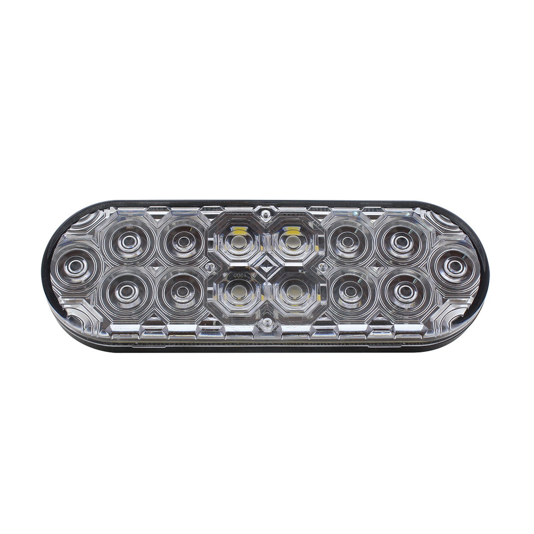 6" Oval Combo Light With 14 LED Stop, Turn &amp; Tail &amp; 16 LED Back-Up - Red LED/Clear Lens - View 5