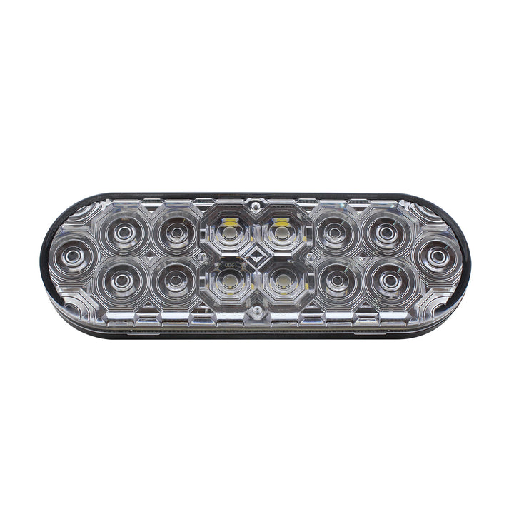 6" Oval Combo Light With 14 LED Stop, Turn &amp; Tail &amp; 16 LED Back-Up - Red LED/Clear Lens - View 5