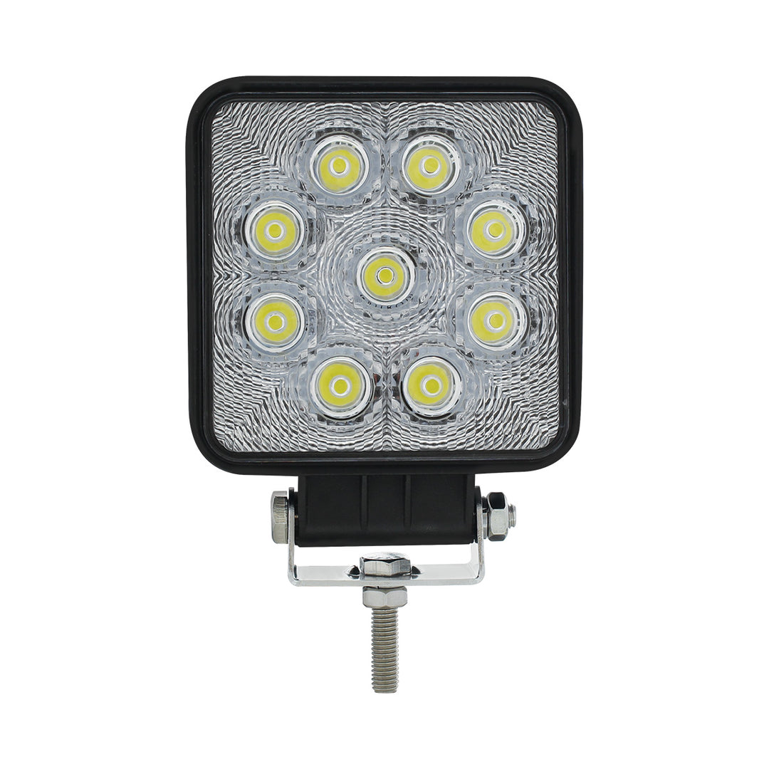 9 High Power LED 4-1/4" Square "Competition Series" Work Light - Flood - View 1