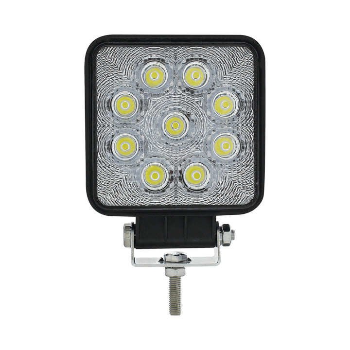 9 High Power LED 4-1/4" Square "Competition Series" Work Light - Flood - View 1