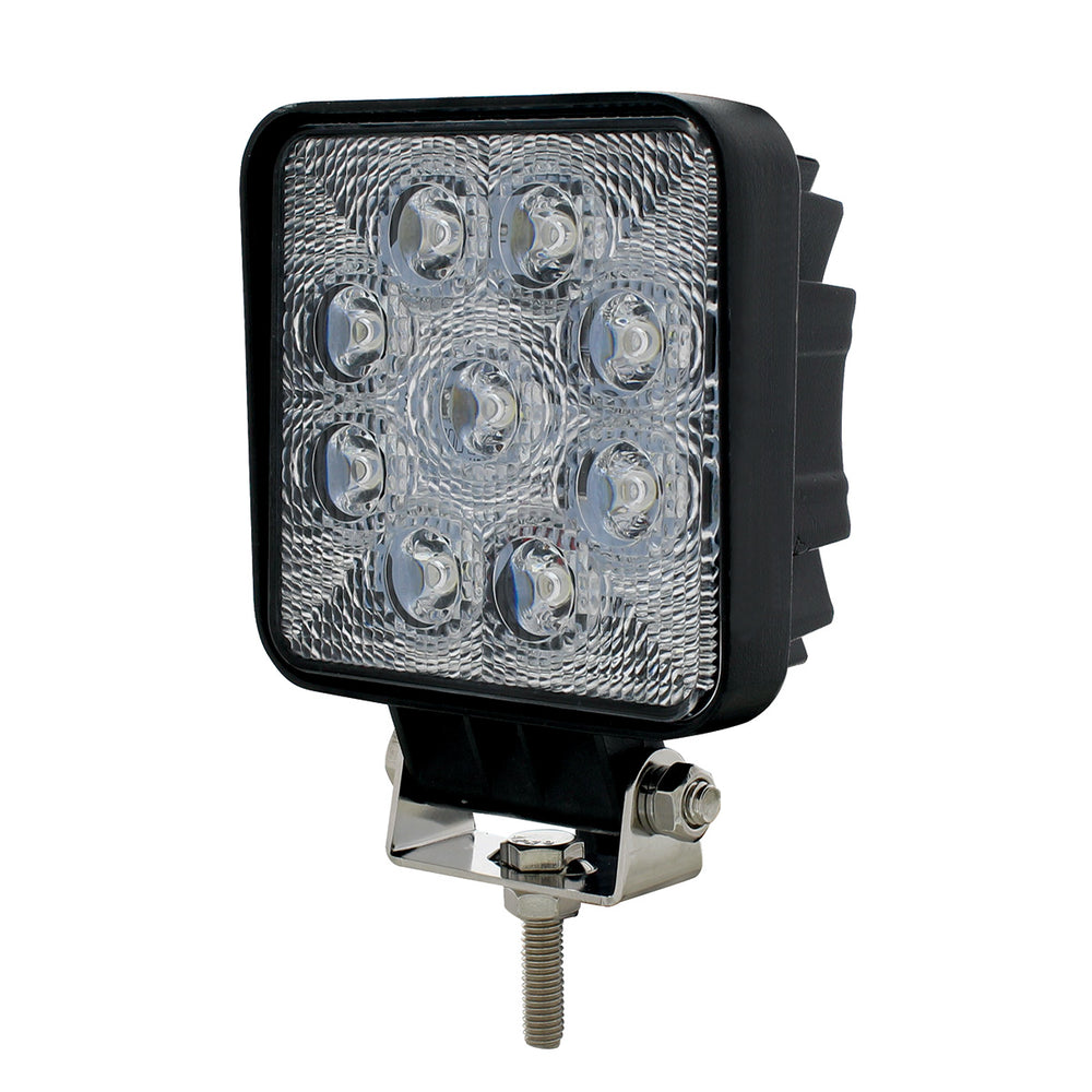 9 High Power LED 4-1/4" Square "Competition Series" Work Light - Flood - View 2