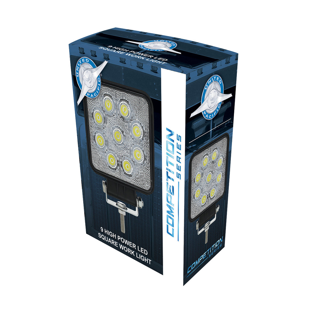 9 High Power LED 4-1/4" Square "Competition Series" Work Light - Flood - View 4