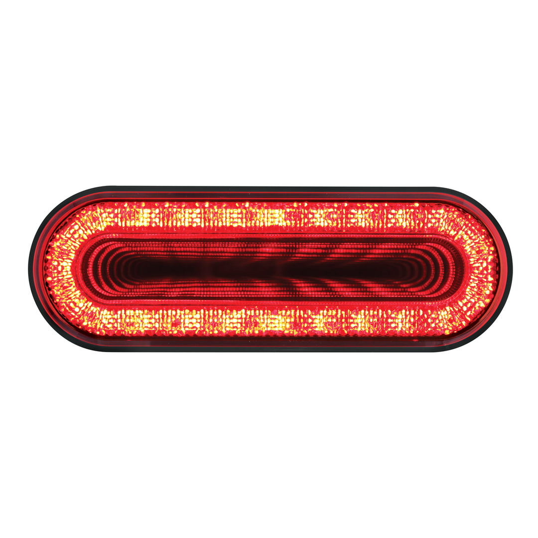 24 LED 6" Oval Mirage Light (Stop, Turn &amp; Tail) - Red LED/Red Lens - View 1