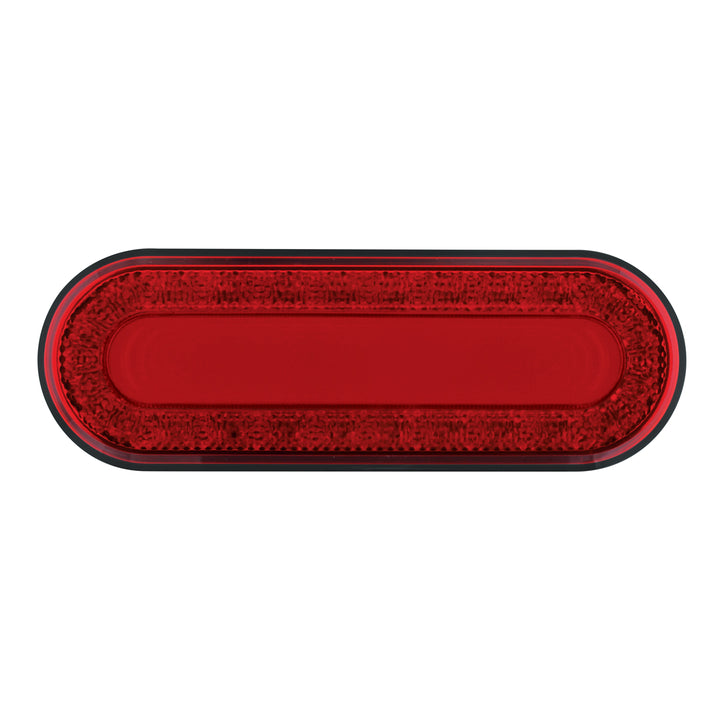 24 LED 6" Oval Mirage Light (Stop, Turn &amp; Tail) - Red LED/Red Lens - View 2