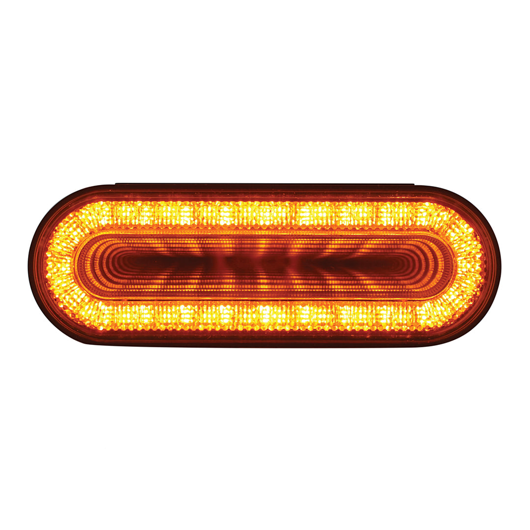 24 LED 6" Oval Mirage Light (Turn Signal) - Amber LED/Amber Lens - View 1