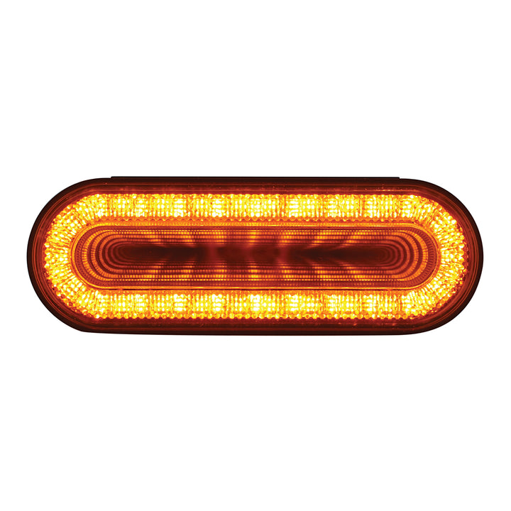 24 LED 6" Oval Mirage Light (Turn Signal) - Amber LED/Amber Lens - View 1