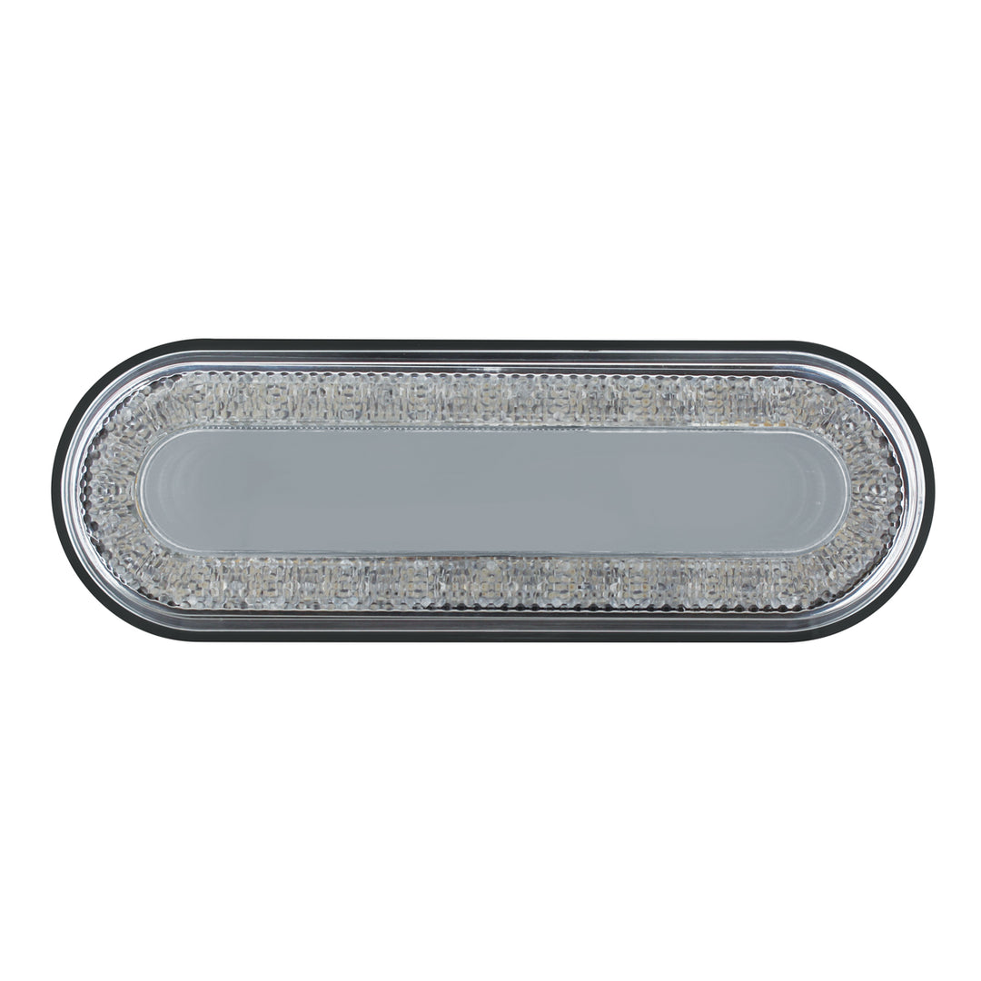 24 LED 6" Oval Mirage Light (Stop, Turn &amp; Tail) - Red LED/Clear Lens - View 2
