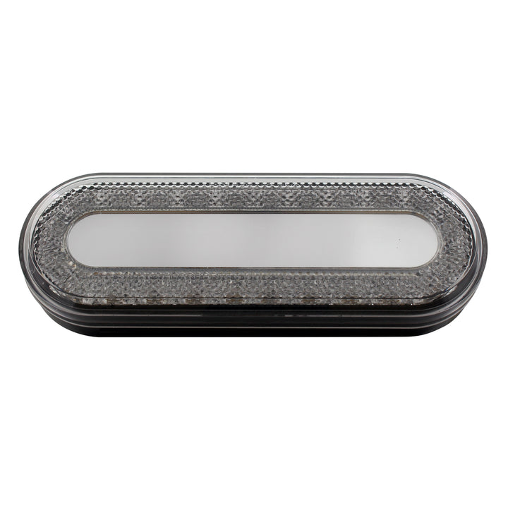 24 LED 6" Oval Mirage Light (Stop, Turn &amp; Tail) - Red LED/Clear Lens - View 3