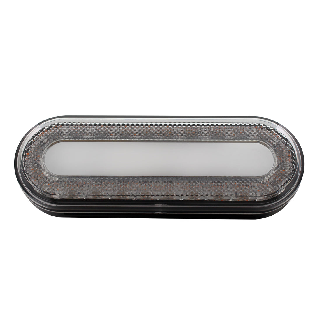 24 LED 6" Oval Mirage Light (Turn Signal) - Amber LED/Clear Lens - View 3