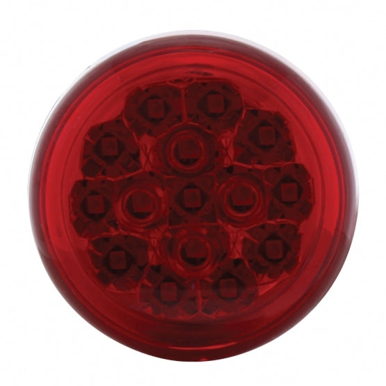 15 LED 2-3/8" Dual Function Signal Light For Harley Motorcycle - Red LED/Red Lens - View 2