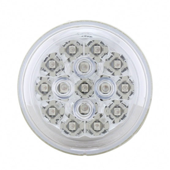 15 LED 2-3/8" Dual Function Signal Light For Harley Motorcycle - Red LED/Clear Lens - View 2