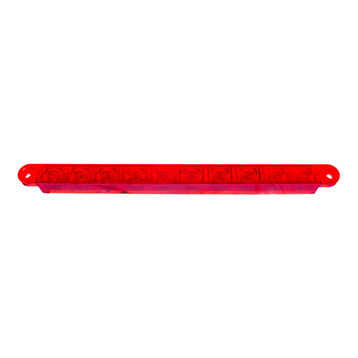 10 LED 9" Split Turn Function Light Bar - Red LED/Red Lens (Bulk) - View 7