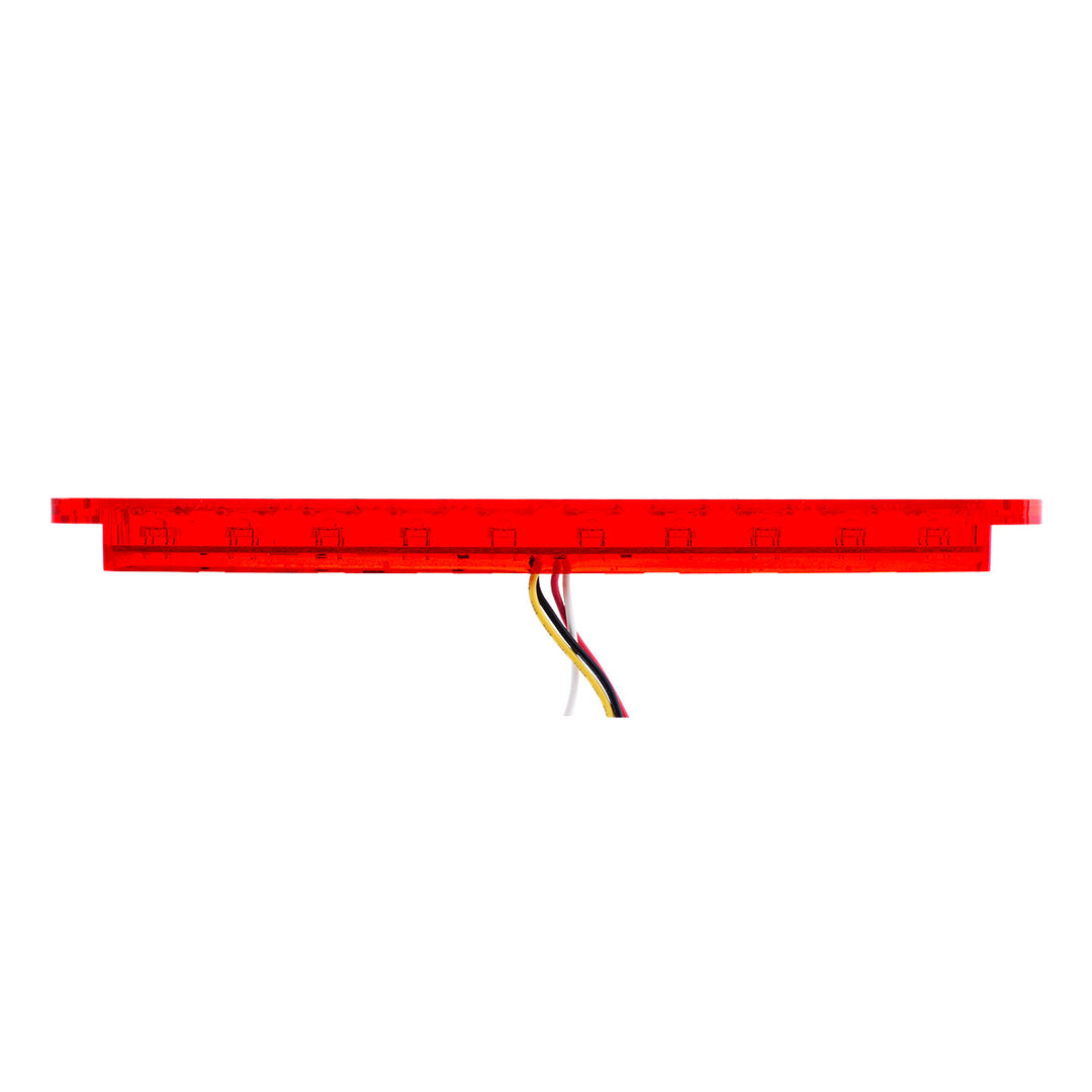 10 LED 9" Split Turn Function Light Bar - Red LED/Red Lens (Bulk) - View 8