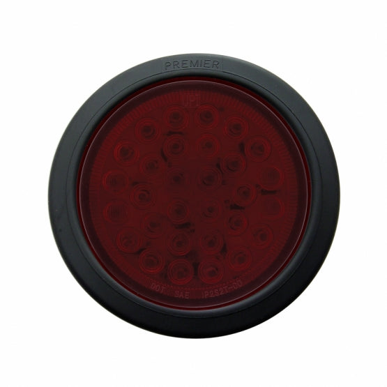 30 LED 4" Round Light Kit (Stop, Turn &amp; Tail) - Red LED/Red Lens - View 2