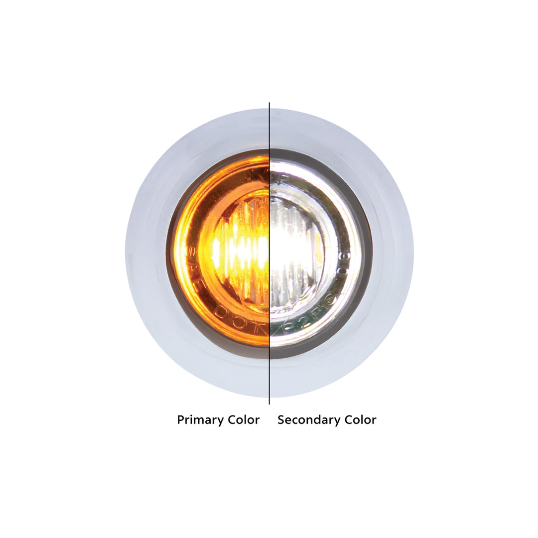 3 LED 3/4" Mini Double Fury Light (Clearance/Marker) - Amber LED/White LED - View 1