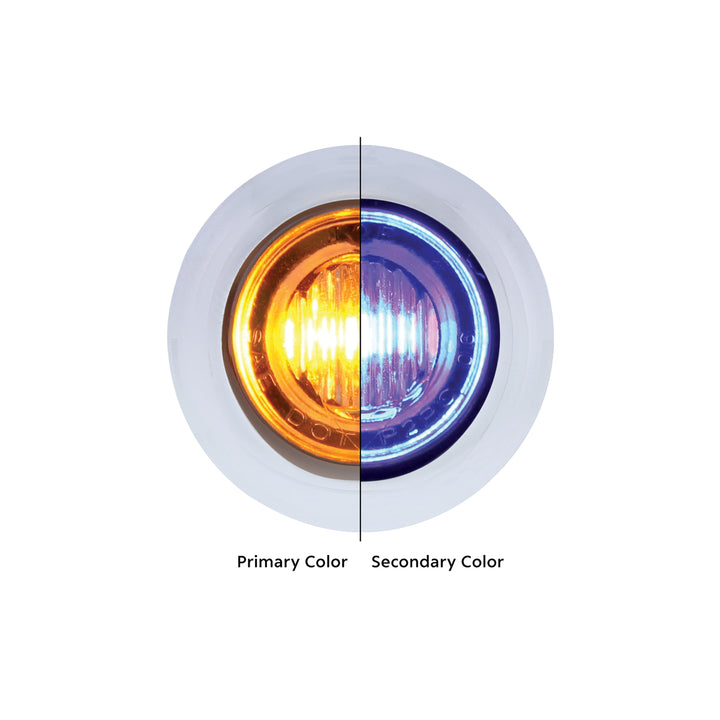3 LED 3/4" Mini Double Fury Light (Clearance/Marker) - Amber LED/Blue LED - View 1
