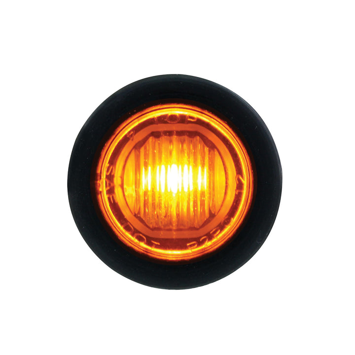 Single SMD LED 3/4" Mini Light (Clearance/Marker) With Rubber Grommet - Amber LED/Amber Lens - View 1