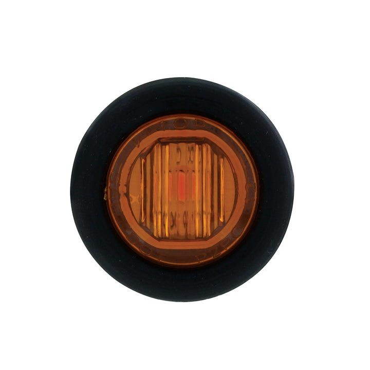 Single SMD LED 3/4" Mini Light (Clearance/Marker) With Rubber Grommet - Amber LED/Amber Lens - View 2