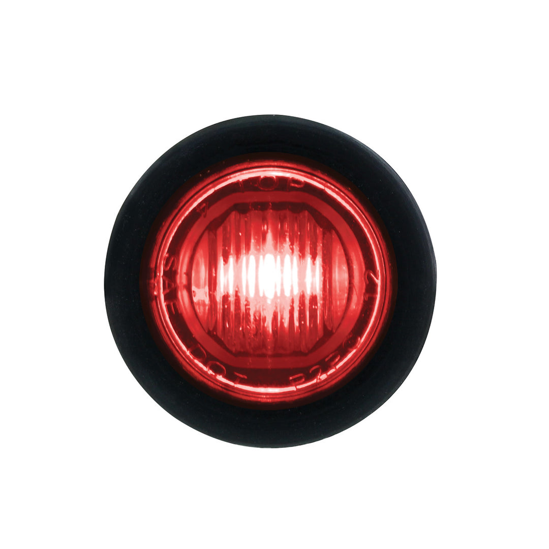 Single SMD LED 3/4" Mini Light (Clearance/Marker) With Rubber Grommet - Red LED/Red Lens - View 1