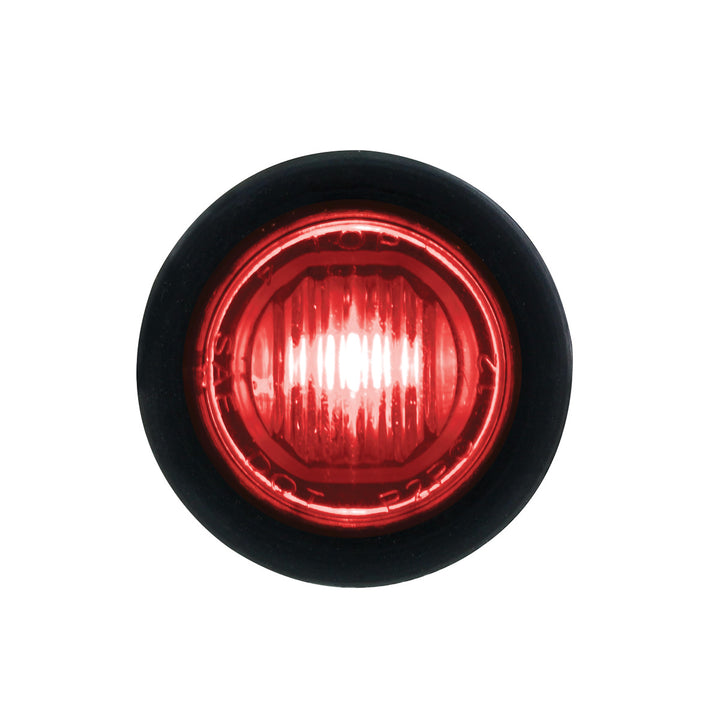 Single SMD LED 3/4" Mini Light (Clearance/Marker) With Rubber Grommet - Red LED/Red Lens - View 1