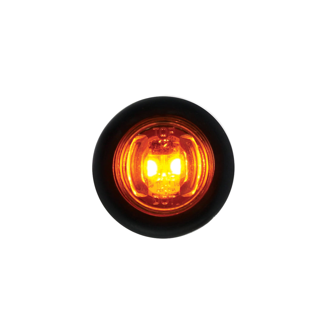 2 LED 3/4" Mini Light (Clearance/Marker) With Rubber Grommet - Amber LED/Amber Lens (Bulk) - View 1