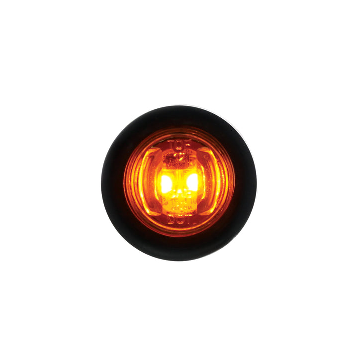2 LED 3/4" Mini Light (Clearance/Marker) With Rubber Grommet - Amber LED/Amber Lens (Bulk) - View 1