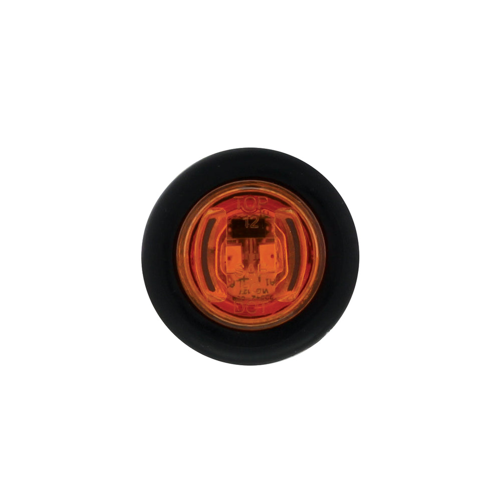 2 LED 3/4" Mini Light (Clearance/Marker) With Rubber Grommet - Amber LED/Amber Lens (Bulk) - View 2
