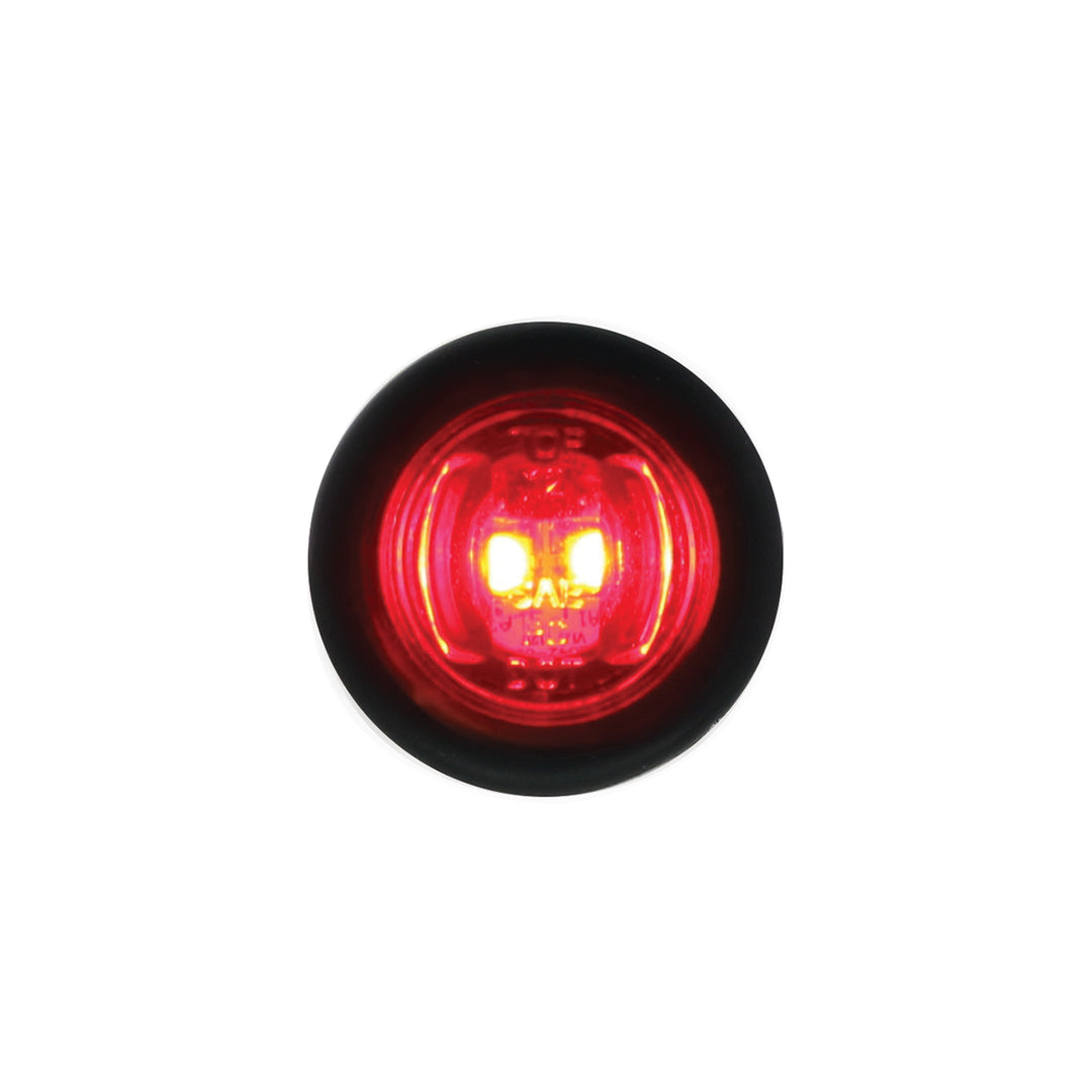 2 LED 3/4" Mini Light (Clearance/Marker) With Rubber Grommet - Red LED/Red Lens (Bulk) - View 1