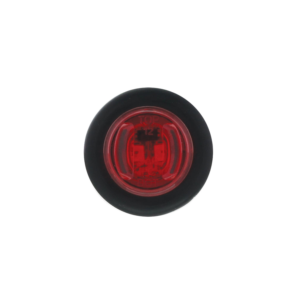 2 LED 3/4" Mini Light (Clearance/Marker) With Rubber Grommet - Red LED/Red Lens (Bulk) - View 2