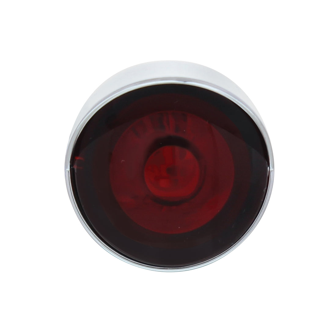 3 High Power LED 1" Light (Clearance/Marker) With Visor - Red LED/Red Lens - View 2