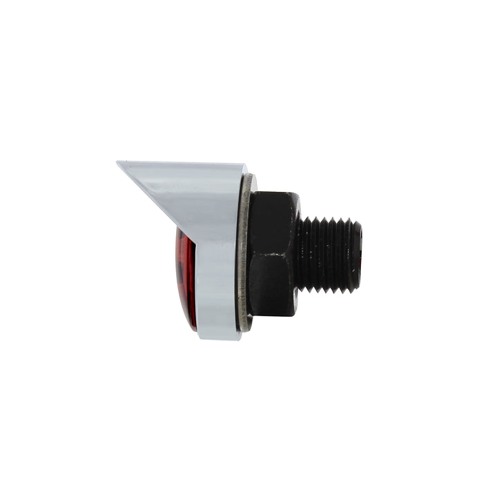 3 High Power LED 1" Light (Clearance/Marker) With Visor - Red LED/Red Lens - View 4