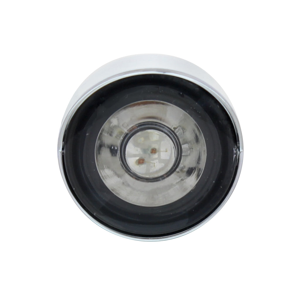 3 LED 1" Dual Function Auxiliary/Utility Light With Visor - Amber LED/Clear Lens - View 2