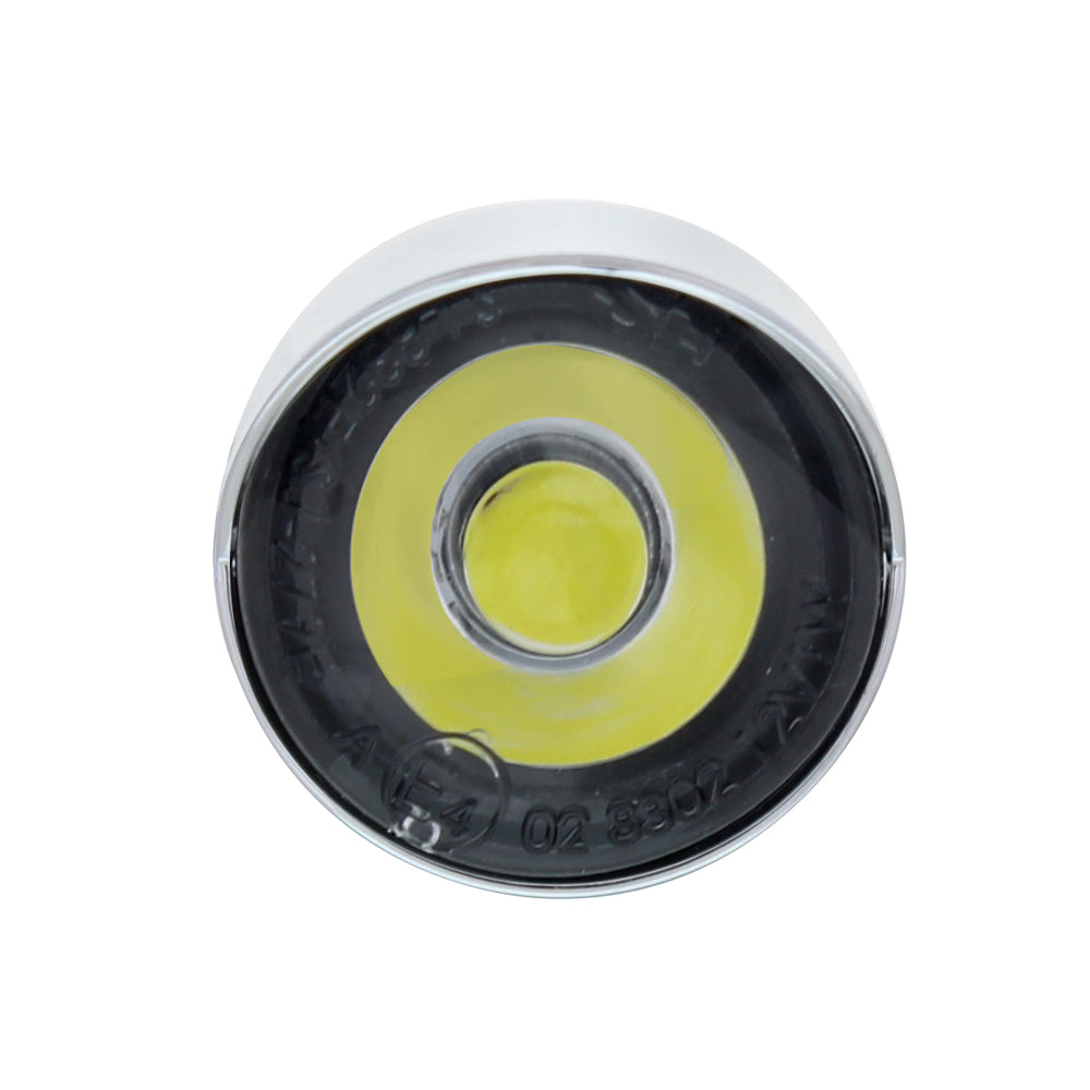 3 High Power LED 1" Light (Clearance/Marker) With Visor - White LED/Clear Lens - View 2