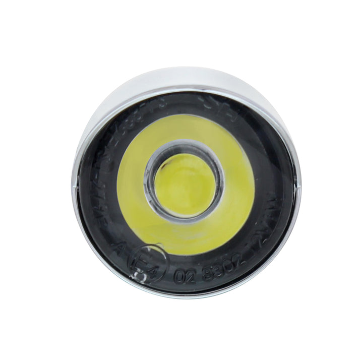 3 High Power LED 1" Light (Clearance/Marker) With Visor - White LED/Clear Lens - View 2