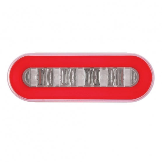 22 LED 6" Oval GloLight Kit With Divider Bar Inner Design (Stop, Turn &amp; Tail) - Red LED/Red Insert (Each) - View 3