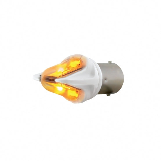 High Power Dual LED 1156 Bulb - Amber - View 1