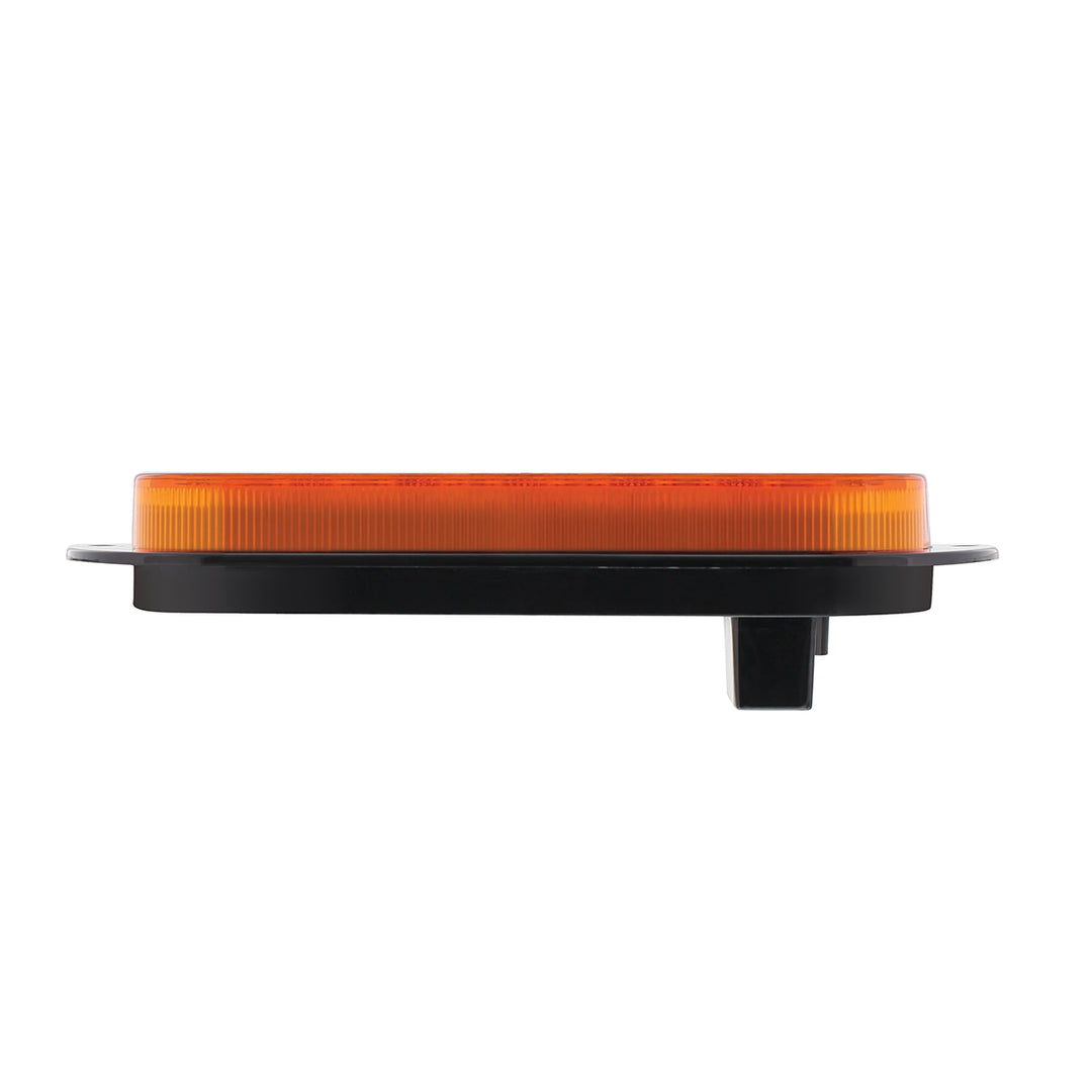 22 LED 6" Oval Flange Mount GloLight (Turn Signal) - Amber LED/Amber Lens - View 5