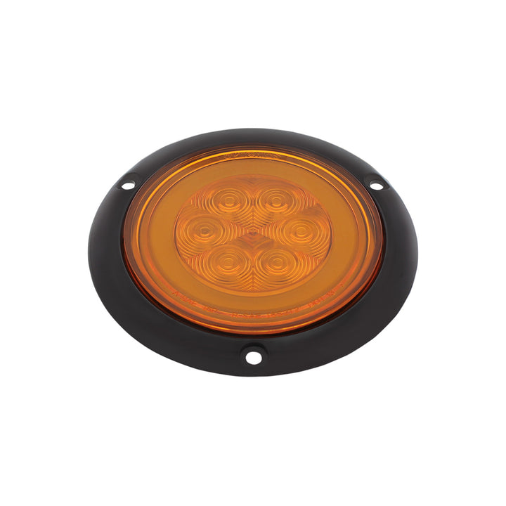 21 LED 4" Flange Mount GloLight (Turn Signal) - Amber LED/Amber Lens - View 4