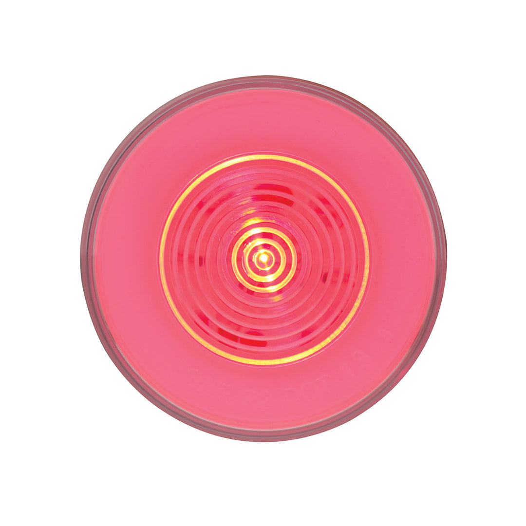 9 LED 2.5" Round GloLight (Clearance/Marker) - Red LED/Clear Lens - View 1