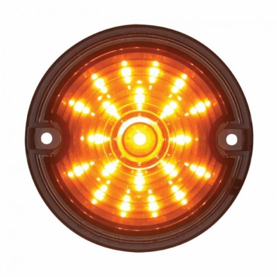 21 LED 3-1/4" Dual Function Signal Light For Harley Motorcycle With 1157 Plug - Amber LED/Smoke Lens - View 1